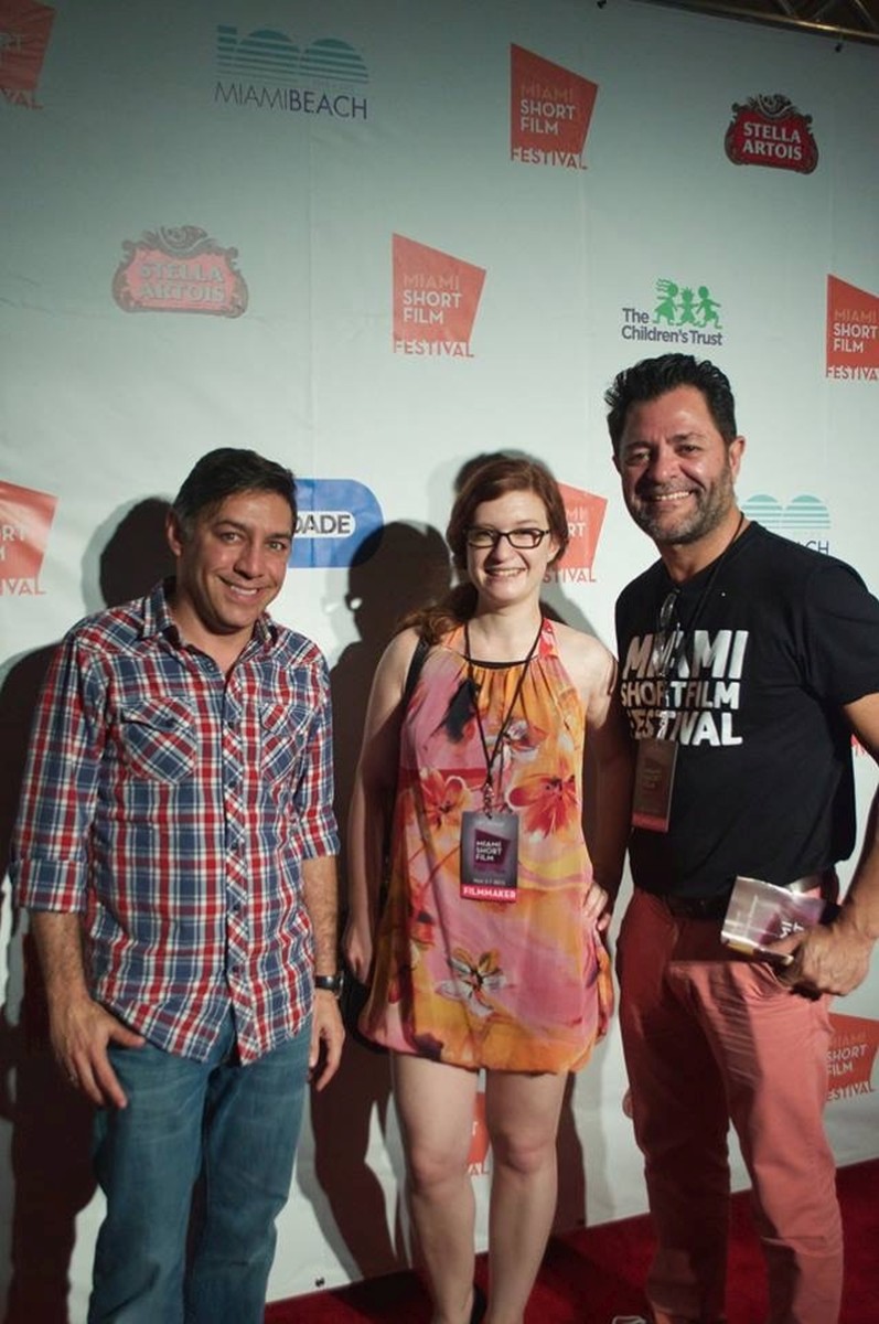 Eva Merz mit Sponsor (li) und Festivaldirektor William Vela © Eva Merz